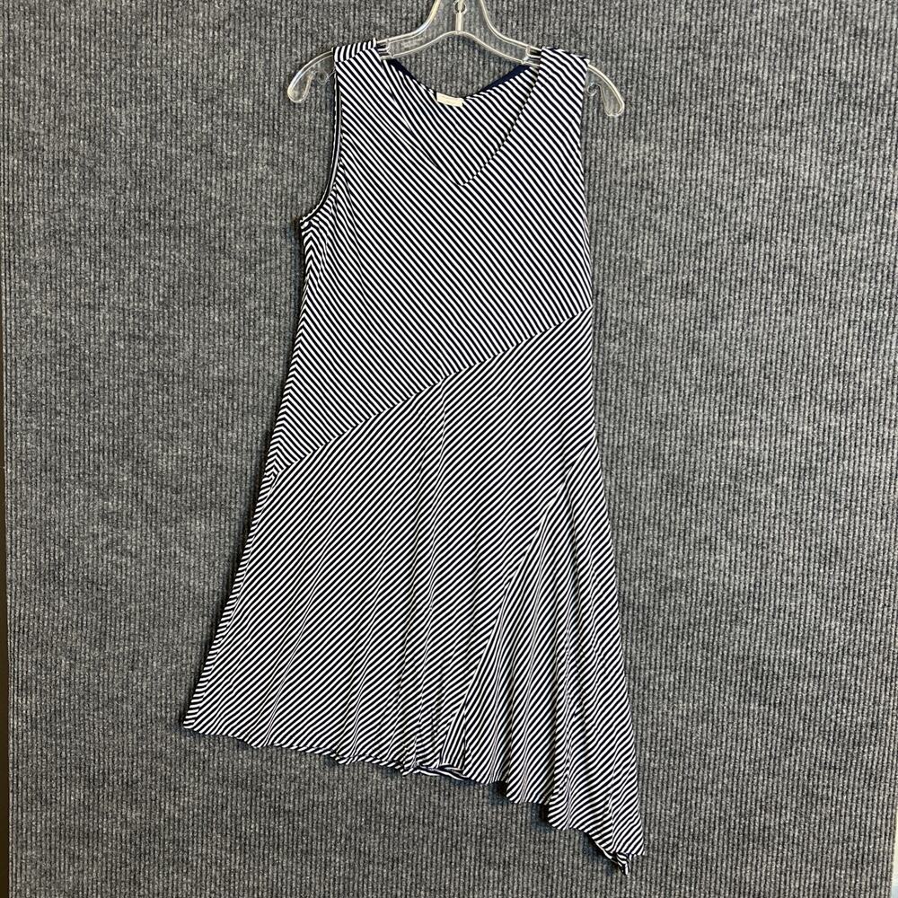 Soma Black and White Striped Sleeveless Midi Dress